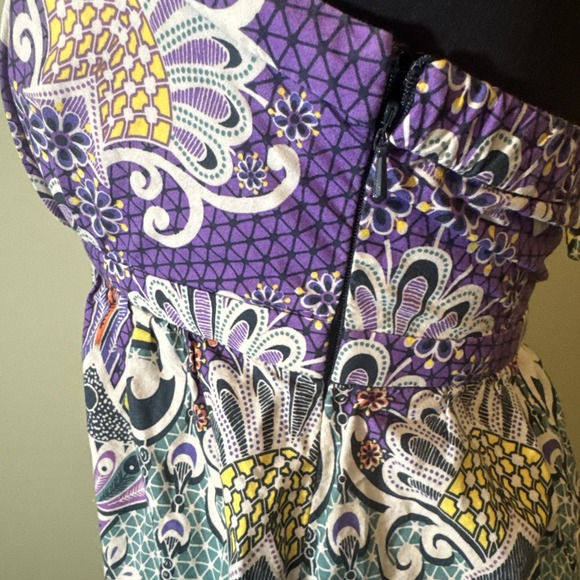 Express Y2K Halter Mini Dress Paisley Boho Festival Bohemian 70s Women's Size 6 - Picture 4 of 8